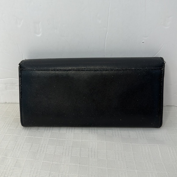 MICHAEL KORS Large Black Leather Wallet with Gold Tone Hardware - Picture 3 of 10